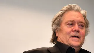 Former Trump aide Steve Bannon exits court after being charged with fund-raising fraud