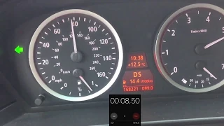 BMW E60 550i acceleration 0-180 km/h exhaust sound sport mode