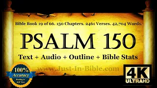 The Book of Psalms | Psalm 150 | Bible Book #19 | The Holy Bible KJV Read Along Audio/Video/Text