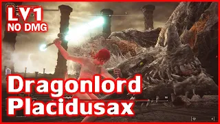 Elden Ring - LV1 VS Dragonlord Placidusax [Solo, No Damage]