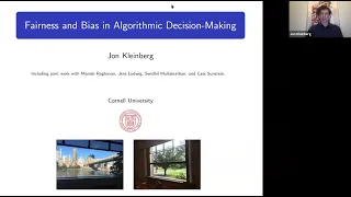 DSAA2020 Keynote: Jon Kleinberg on Fairness and Bias in Algorithmic Decision