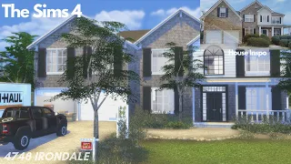 The Sims 4: Realistic Unfurnished Large Family Home | Speed Build with cc