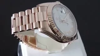 Rolex Day Date II 18K Rose Gold President White Ivory Dial
