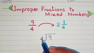 How to Convert Improper Fraction to Mixed Numbers  Fast | MathOguide