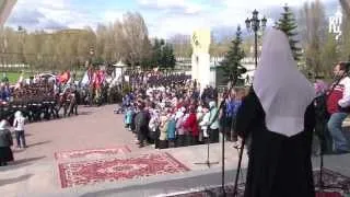 Патриарх принял участие в акции «Георгиевский парад — дети победителей»
