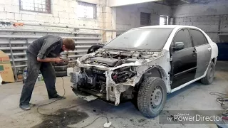 Тойота королла кузовной ремонт и покраска. Toyota Corolla. Body repair