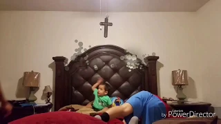 Wrestling with daddy