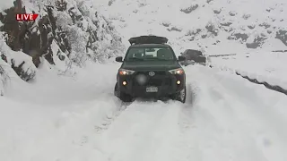 FOX31 crew gets stuck in heavy snow on Lookout Mountain