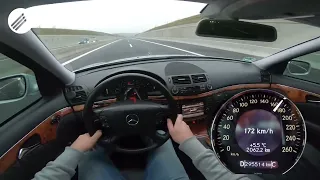 Mercedes-Benz E-Class E280 CDI W211 TOP SPEED DRIVE ON GERMAN AUTOBAHN 🏎