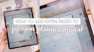 How to Add Extra Pages to Your Passion Planner Digital