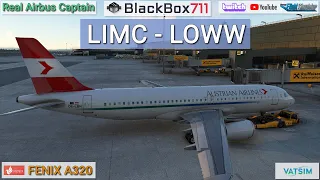 Airline Captain | MSFS FENIX A320 | Milano Malpensa/LIMC to Vienna/LOWW | VATSIM