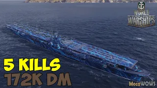 World of WarShips | Shōkaku | 5 KILLS | 170K Damage - Replay Gameplay 4K 60 fps