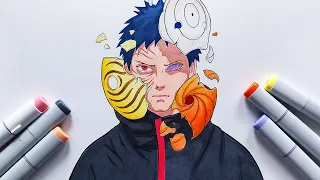 How to Draw Obito Uchiha - Step By Step Tutorial | Naruto