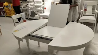 Beautiful Extendable Dining table demo at IKEA