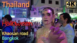 🇹🇭 2022 Halloween | Khaosan road, Bangkok | walking street | Thailand night life | Bangkok Halloween