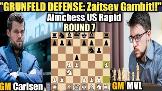 Aimchess US Rapid | Magnus Carlsen VS Maxime Vachier-Lagrave | Day 2 Preliminaries Round 7
