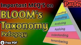 Pedagogy MCQs | Lecture 7 Bloom's Taxonomy MCQs | SST Lecturer FPSC SPSC Teaching mcqs tests