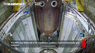 Lifting a reactor pressure vessel for decommissioning project