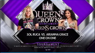 WWE 2K24 Sol Ruca Vs Arianna Grace (QUEEN'S CROWN TYPE MATCH)