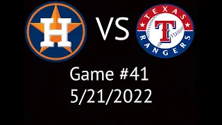 Astros VS Rangers Condensed Game Highlights 5/21/22