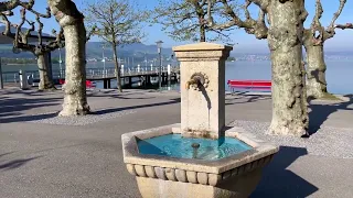 🇨🇭 4K Relaxing Walk Rapperswil, Switzerland. Sunny Walking Tour ☀️ 2023