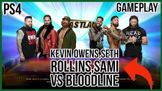 Kevin Owens, Seth Rollins and Sami vs Bloodline:  WWE 2K22 Gameplay"(PS4 HD)