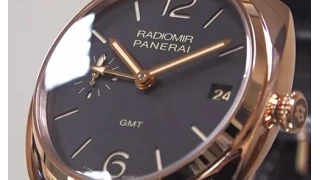 PAM 421 - Rose Gold Radiomir 3 Day GMT   Oro Rosso