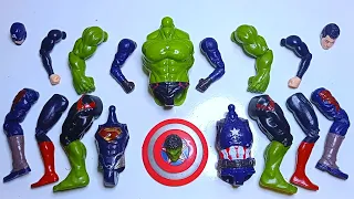 Assemble Marvel Toys Action Figures ~ HULK,  SUPERMAN, And CAPTAIN AMERICA ~ Avengers Assemble Toys