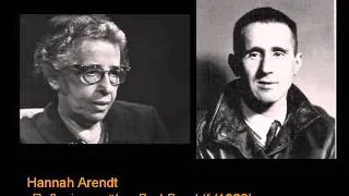 Hannah Arendt - Reflexionen über Bert Brecht (1969)