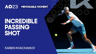 Khachanov Hits Incredible Forehand Passing Shot | Australian Open 2023