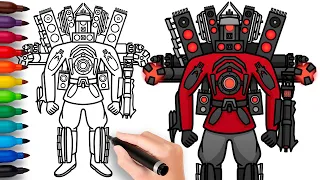 HOW TO DRAW NEW DARKZONE TITAN SPEAKERMAN | Skibidi Toilet Darkzone - Easy Step by Step Drawing