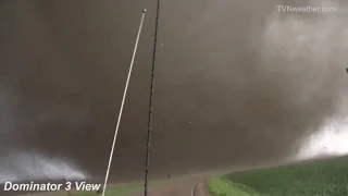 TORNADO PROBE deployments!  June 17, 2014 Coleridge, NE EF3 - two different methods