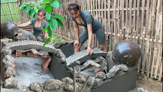 Genius girl: Great idea to build a miniature fish tank to beautify the farm