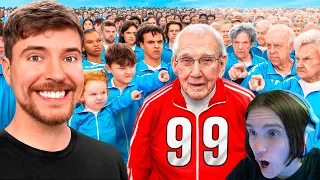 Люди от 1 до 100 Лет Решают, кто Выиграет $250,000 / Реакция на MrBeast