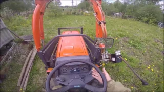 Kubota GL-200 on virgin soil. (Japanese mini tractor)