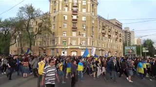 Ультрас Металлиста и Днепра в Харькове на Плехановской 27 апреля 2014