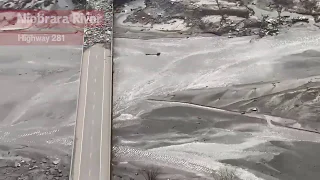 Aerial Footage of Historic Flooding in Nebraska