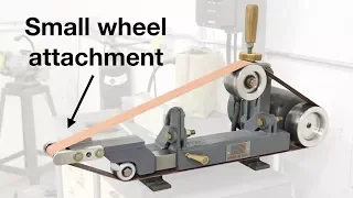 Belt grinder small wheel attachment