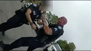 Bodycam Shows Police Sergeant Putting Hand on Fellow Officer's Throat in Sunrise