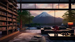 Relax in a Japanese Mansion near Mount Fuji - Peaceful Library Ambience