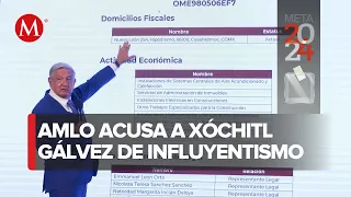 AMLO exhibe contratos y fondos ganados por la empresa de Xóchitl Gálvez
