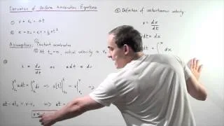 Derivation of Kinematics Equations Using Calculus