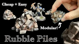 Rubble Piles: Minutes to make, Hours of use! | CHEAP + EASY terrain for D&D and Warhammer!