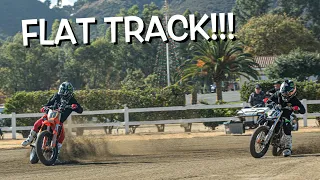 Riding FLAT TRACK for the First Time!!! Not Easy!