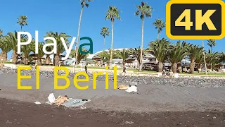 4K - this is amazing how the beach near 5 star Riu Palace Tenerife looks like in January 2023