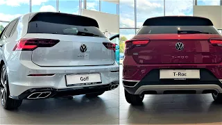 New Volkswagen T-ROC 2023 vs New Volkswagen GOLF 2023 - Exterior Headlights Comparison by Supergimm