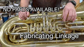 NO PARTS AVAILABLE! Fabricating a Linkage-12/3/23- band instrument repair, Wes Lee Music Repair