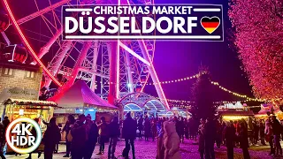 🇩🇪 Düsseldorf Germany, Beautiful Christmas Markets in December 2022🎄4K-HDR Walking Tour