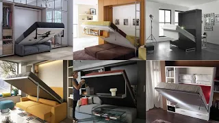 50+ Space Saving Murhpy Beds with Floating Shelf | Wall mounted Murphy bed design 2022 space ideas