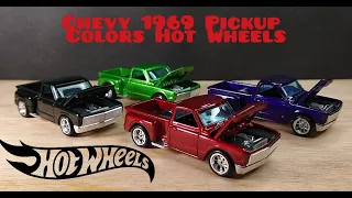 Chevy 1969 pickup colores hot wheels